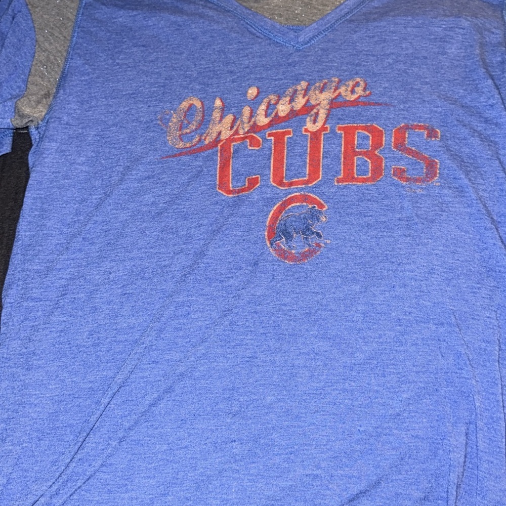 Chicago Cubs Blue Short Sleeve Women's Tee